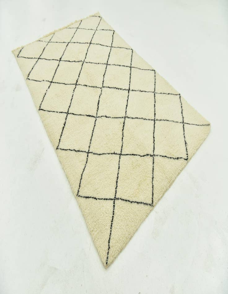 Detail image of  5' 4 x 8' 5  Hand Knotted Moroccan Wool Rug