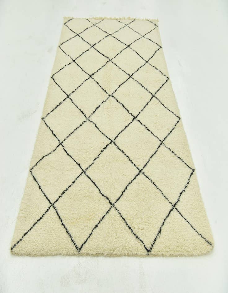 Detail image of  5' 4 x 8' 5  Hand Knotted Moroccan Wool Rug