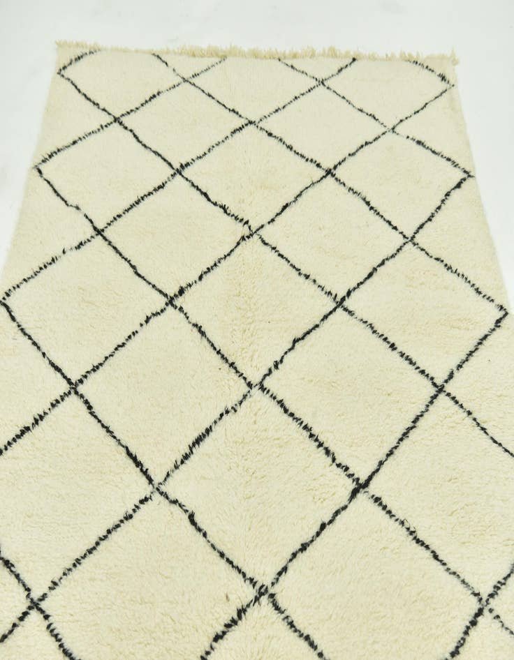 Detail image of  5' 4 x 8' 5  Hand Knotted Moroccan Wool Rug