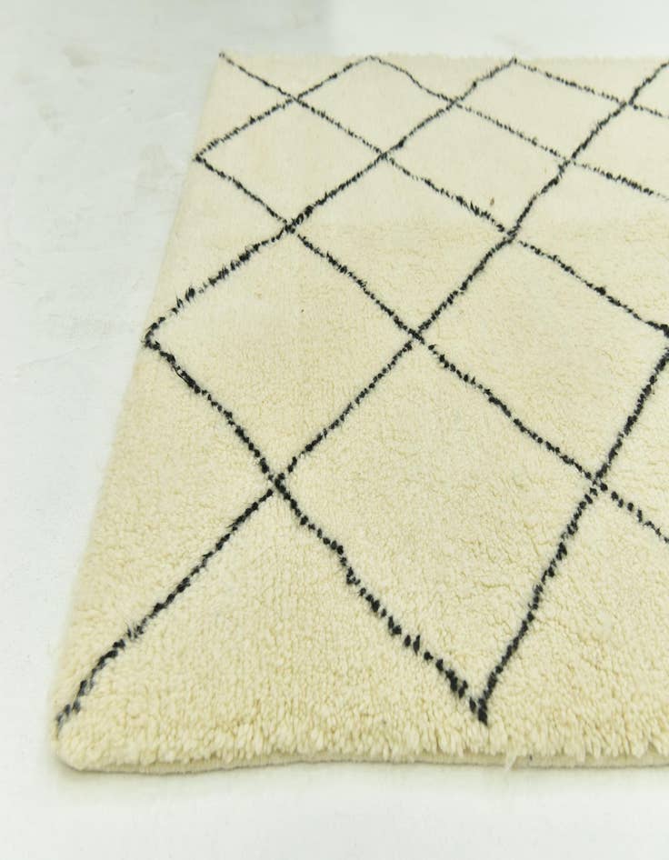 Detail image of  5' 4 x 8' 5  Hand Knotted Moroccan Wool Rug