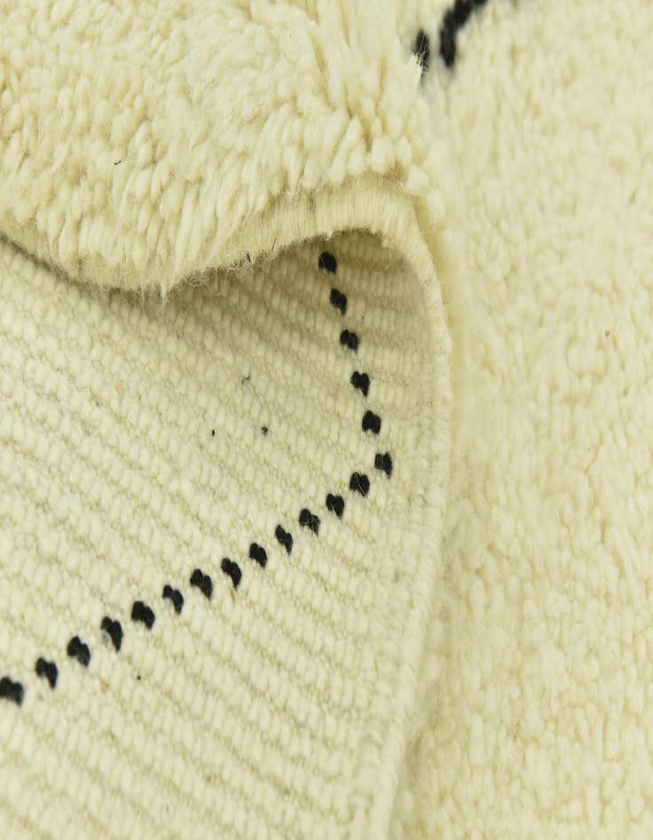 Detail image of  5' 4 x 8' 5  Hand Knotted Moroccan Wool Rug