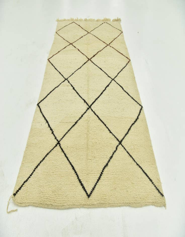 Detail image of  5' 4 x 9' 4  Hand Knotted Moroccan Wool Rug