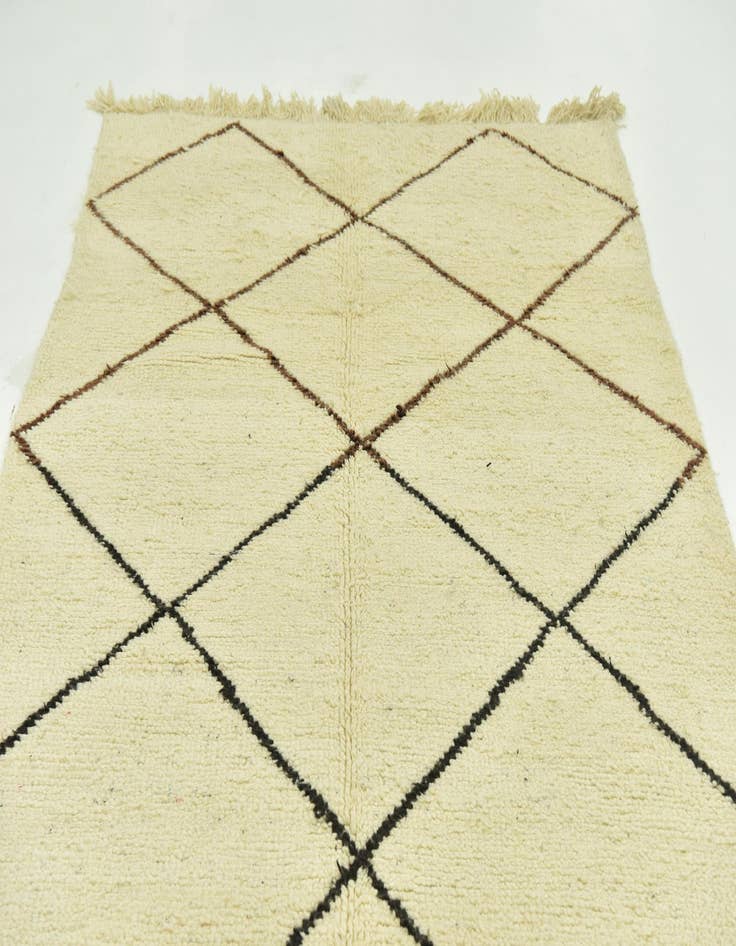 Detail image of  5' 4 x 9' 4  Hand Knotted Moroccan Wool Rug