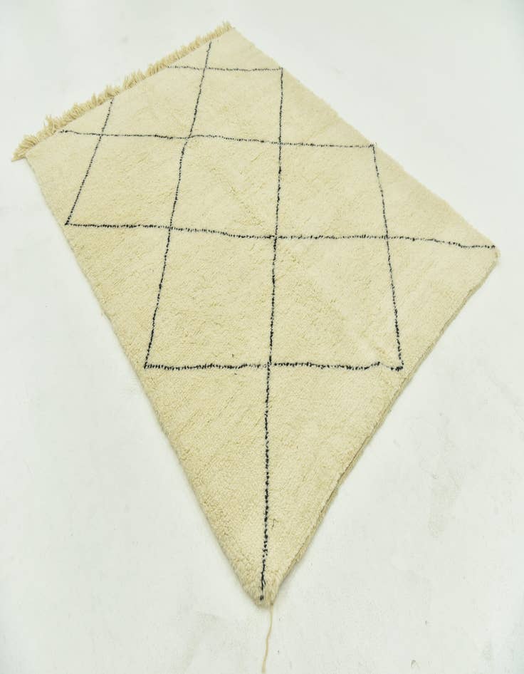 Detail image of  5' 10 x 7' 8  Hand Knotted Moroccan Wool Rug