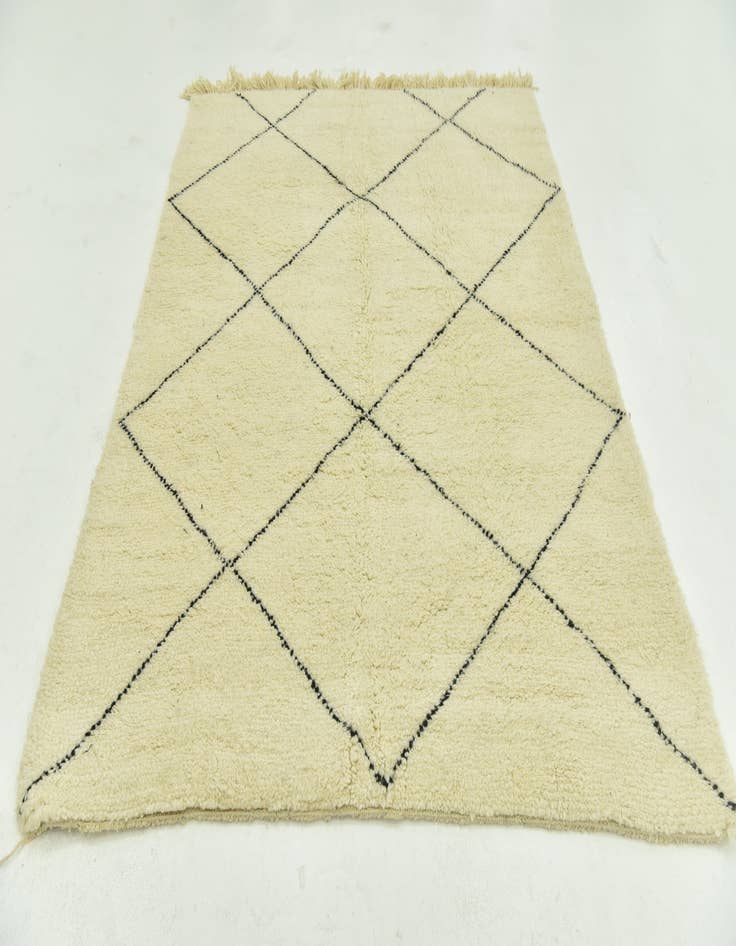 Detail image of  5' 10 x 7' 8  Hand Knotted Moroccan Wool Rug