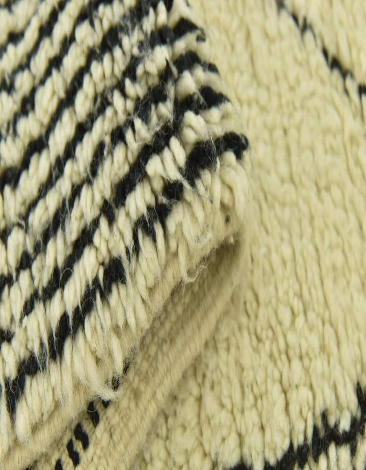 Detail image of  6' 6 x 10'  Hand Knotted Moroccan Wool Rug