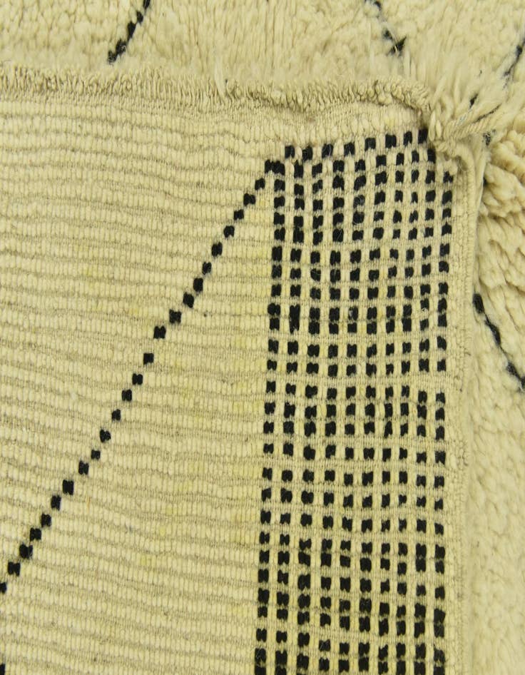 Detail image of  6' 6 x 10'  Hand Knotted Moroccan Wool Rug