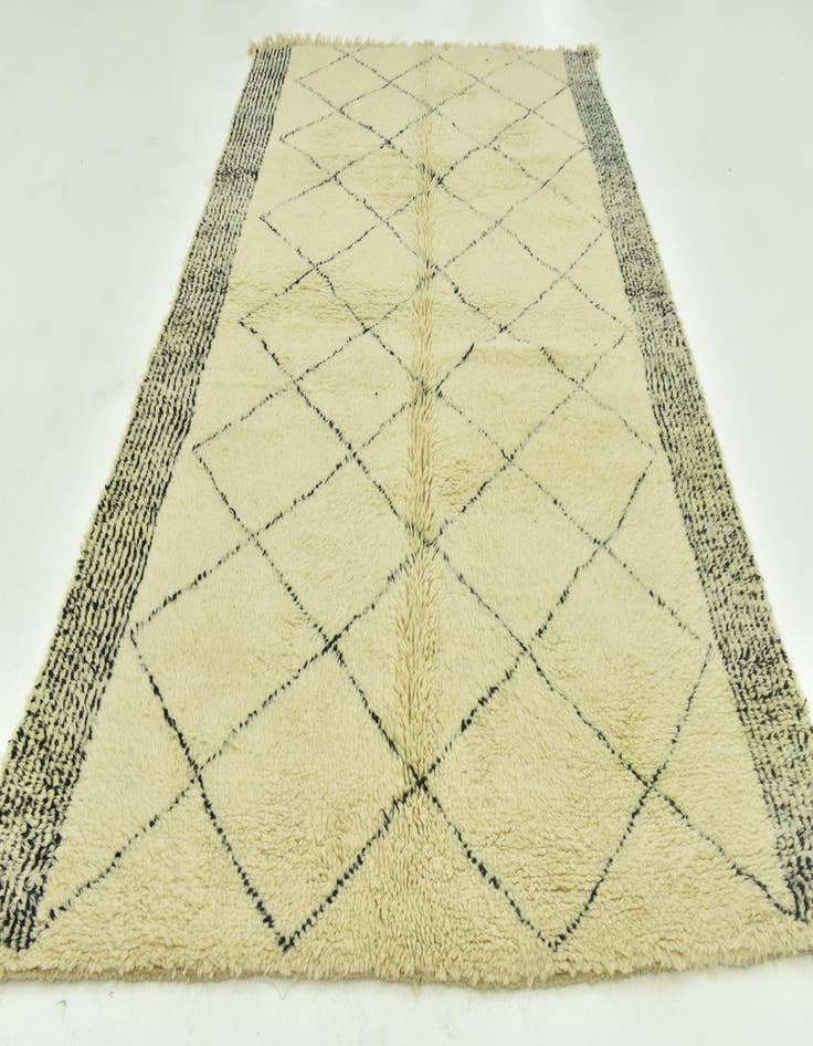 Detail image of  6' 6 x 10'  Hand Knotted Moroccan Wool Rug