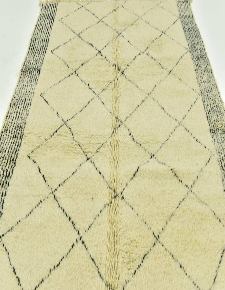 Detail image of  6' 6 x 10'  Hand Knotted Moroccan Wool Rug