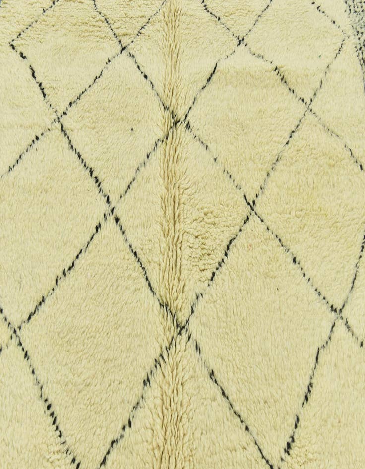 Detail image of  6' 6 x 10'  Hand Knotted Moroccan Wool Rug