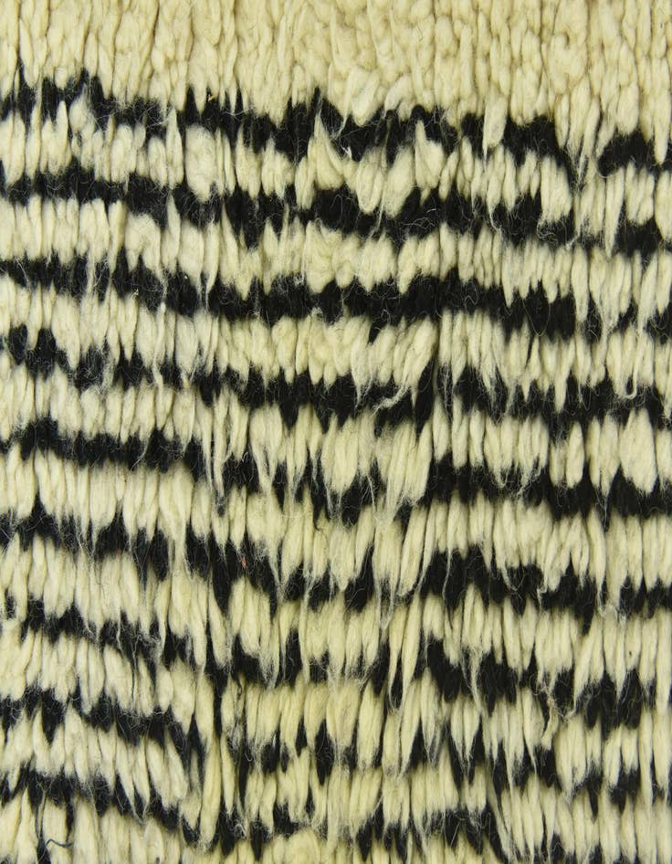 Detail image of  6' 6 x 10'  Hand Knotted Moroccan Wool Rug