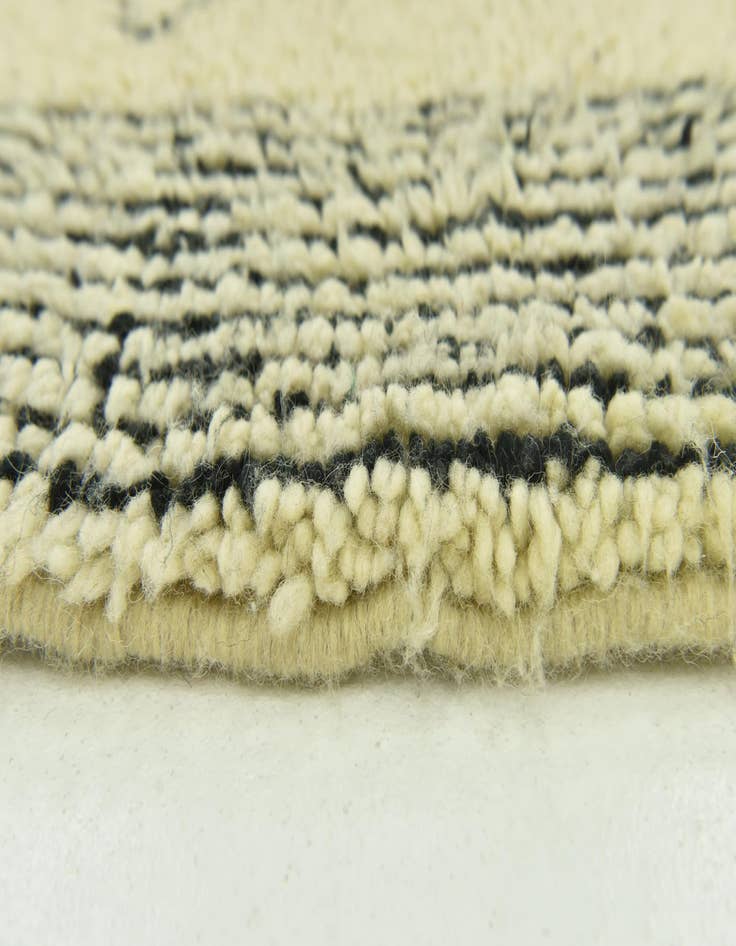 Detail image of  6' 6 x 10'  Hand Knotted Moroccan Wool Rug