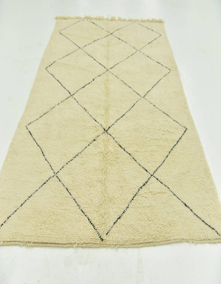 Detail image of  7' 1 x 9' 3  Hand Knotted Moroccan Wool Rug