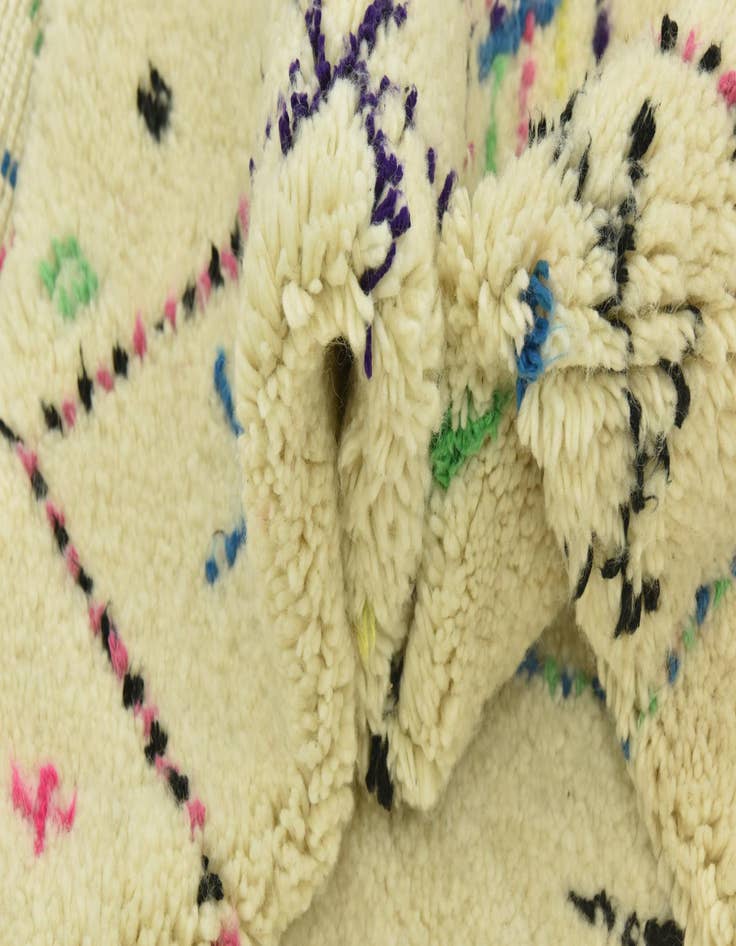 Detail image of  5' x 8'  Hand Knotted Moroccan Wool Rug