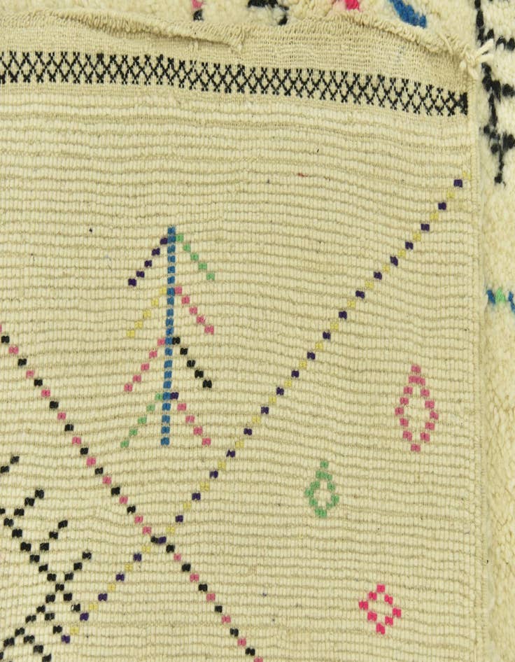 Detail image of  5' x 8'  Hand Knotted Moroccan Wool Rug