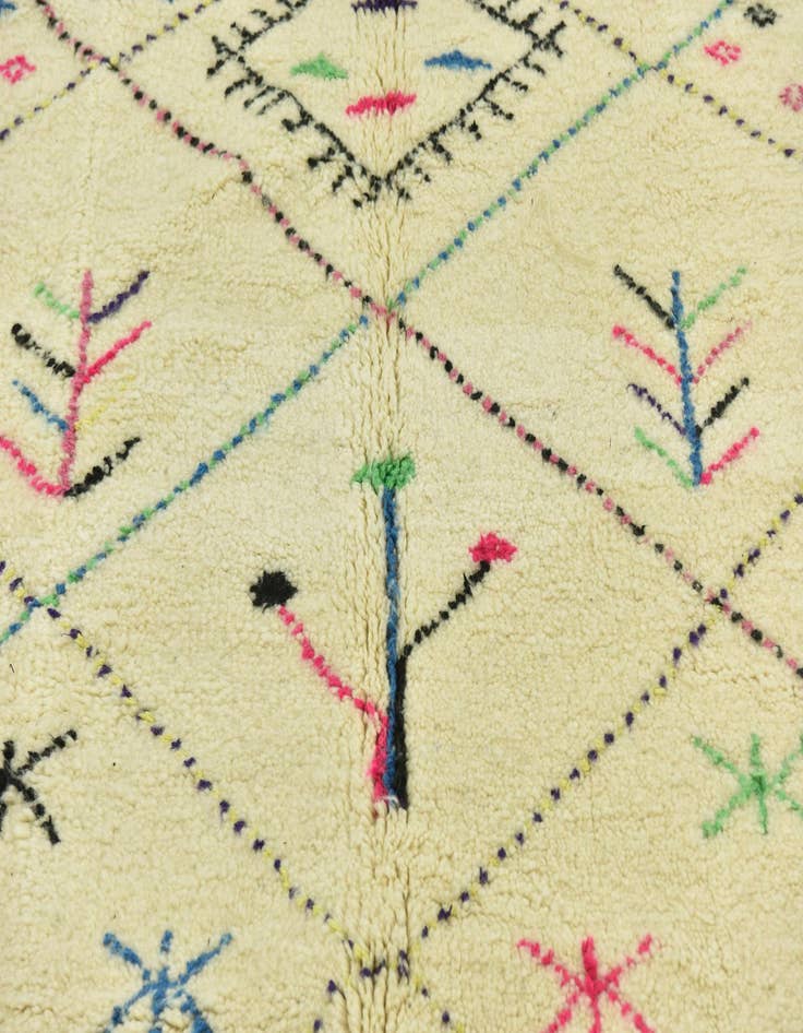 Detail image of  5' x 8'  Hand Knotted Moroccan Wool Rug