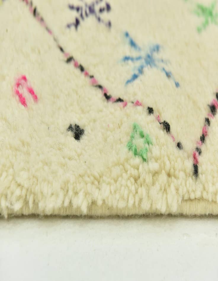 Detail image of  5' x 8'  Hand Knotted Moroccan Wool Rug