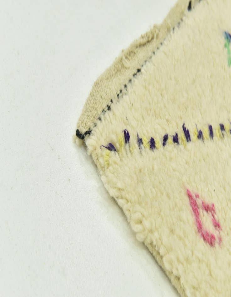 Detail image of  5' x 8'  Hand Knotted Moroccan Wool Rug