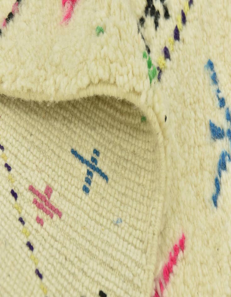 Detail image of  5' x 8'  Hand Knotted Moroccan Wool Rug