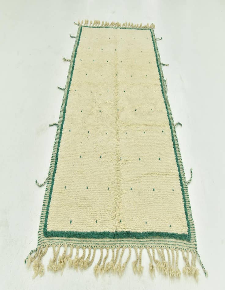 Detail image of  5' 2 x 8'  Hand Knotted Moroccan Wool Rug