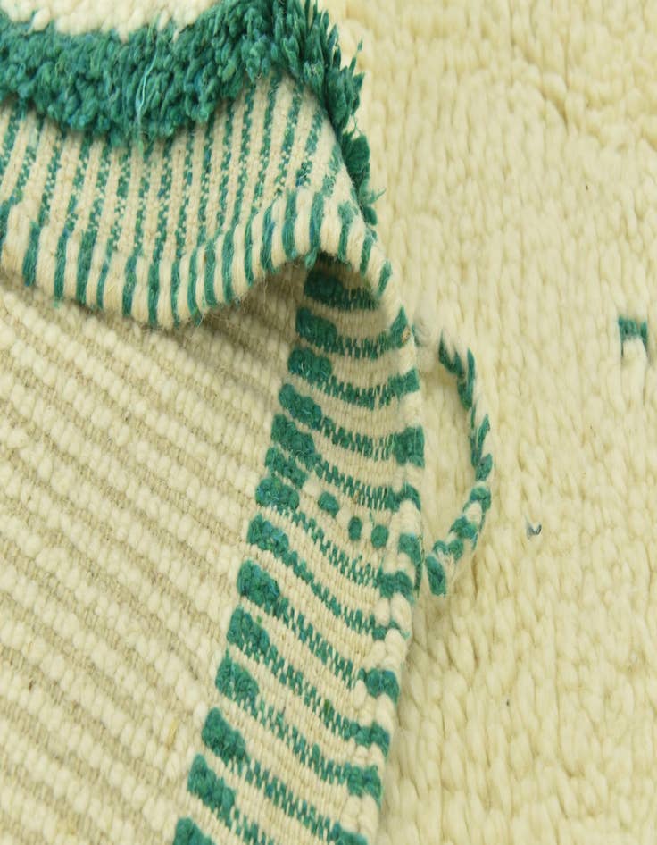 Detail image of  5' 2 x 8'  Hand Knotted Moroccan Wool Rug