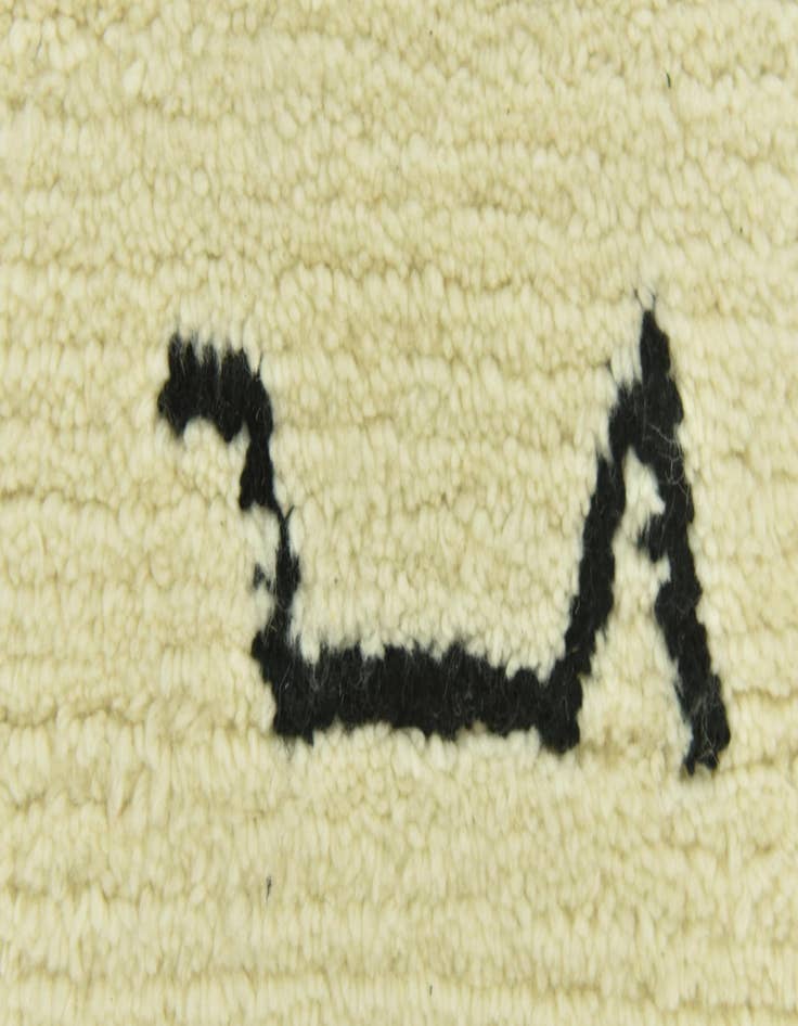 Detail image of  6' 10 x 9' 4  Hand Knotted Moroccan Wool Rug