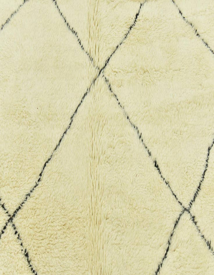 Detail image of  6' 10 x 10' 6  Hand Knotted Moroccan Wool Rug
