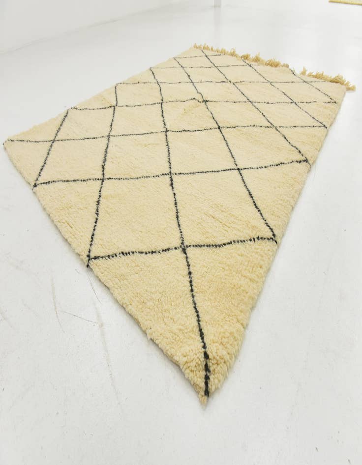 Detail image of  5' 11 x 7' 7  Hand Knotted Moroccan Wool Rug