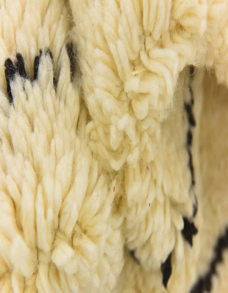 Detail image of  5' 8 x 9' 7  Hand Knotted Moroccan Wool Rug