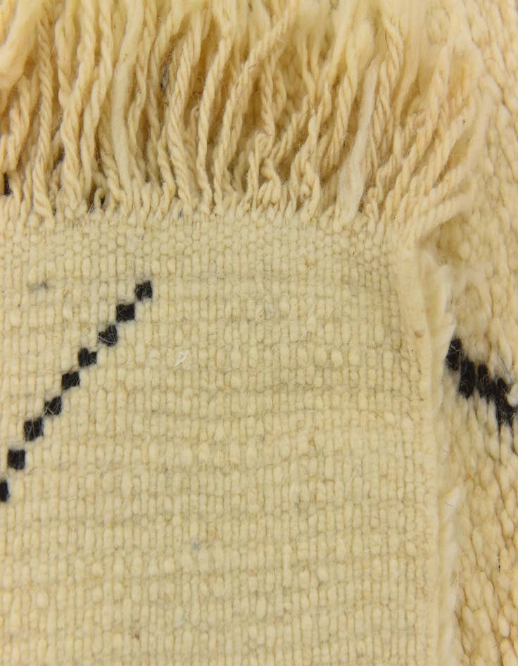 Detail image of  5' 8 x 9' 7  Hand Knotted Moroccan Wool Rug