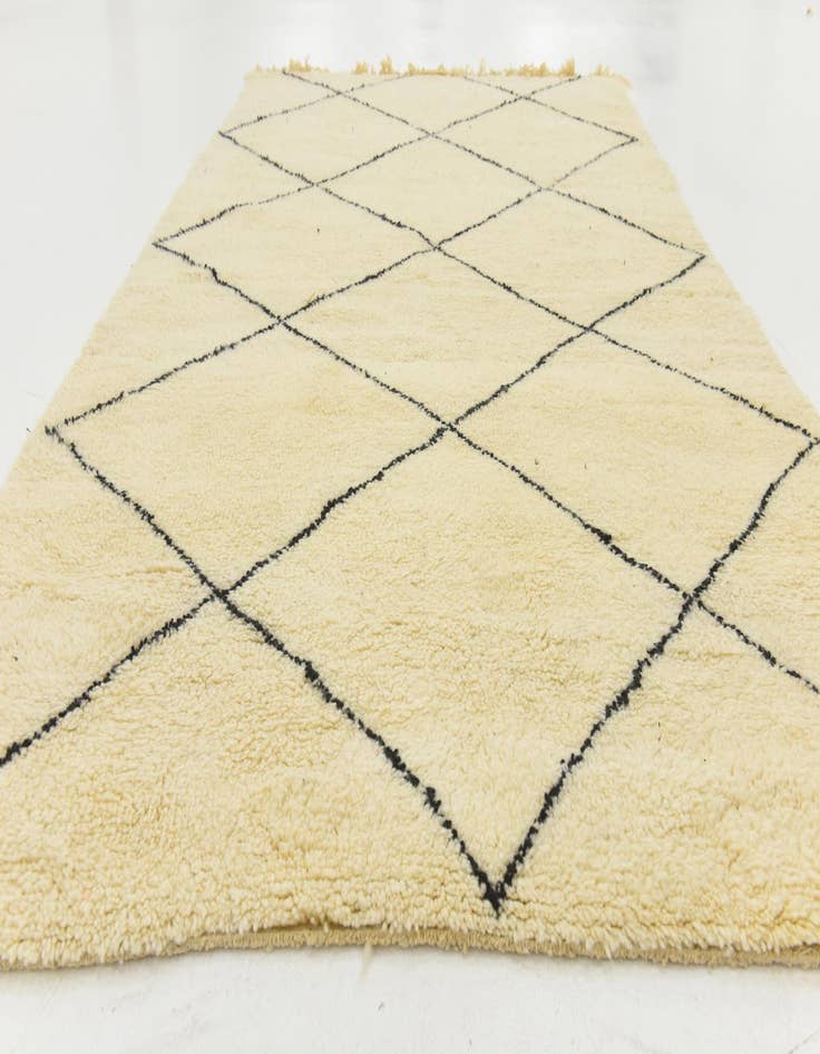 Detail image of  5' 8 x 9' 7  Hand Knotted Moroccan Wool Rug