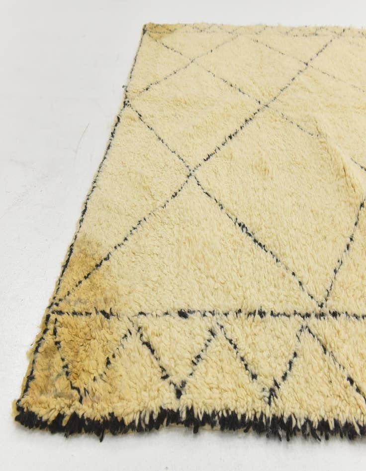 Detail image of  6' 7 x 10' 2  Hand Knotted Moroccan Wool Rug