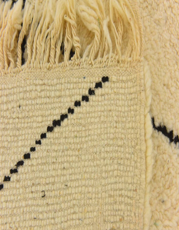 Detail image of  5' 2 x 8' 6  Hand Knotted Moroccan Wool Rug