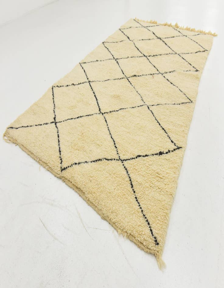 Detail image of  5' 2 x 8' 6  Hand Knotted Moroccan Wool Rug