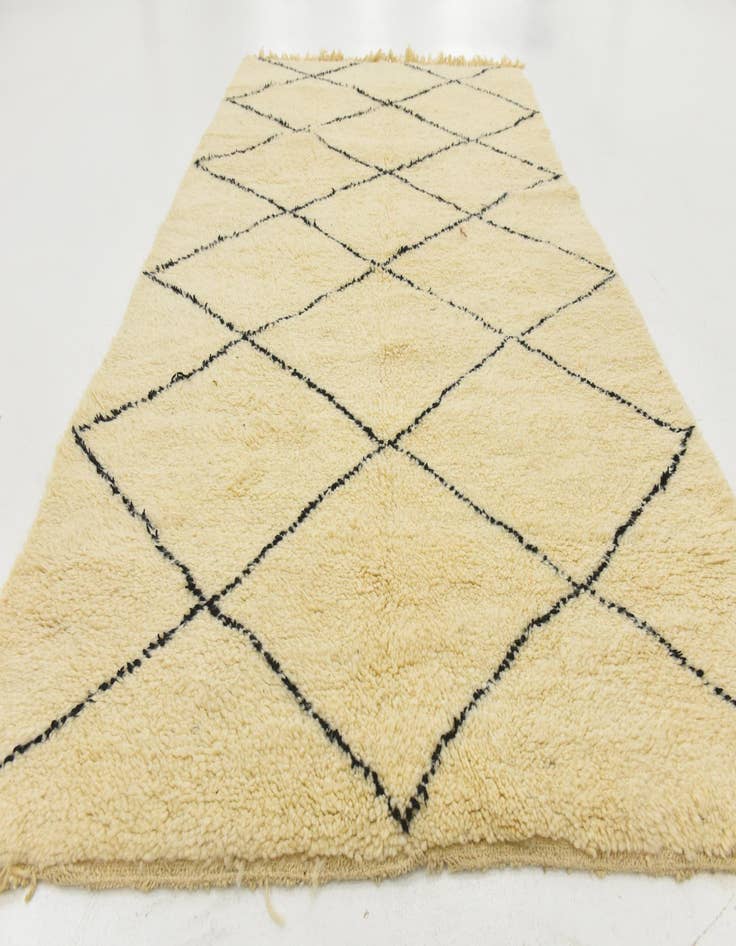 Detail image of  5' 2 x 8' 6  Hand Knotted Moroccan Wool Rug