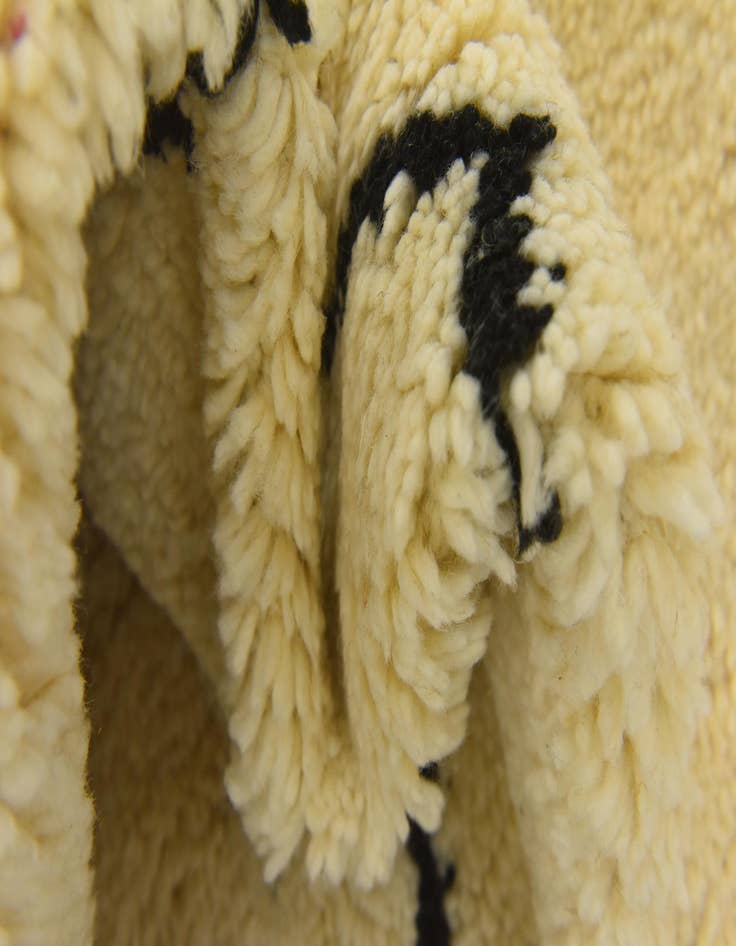 Detail image of  4' 11 x 8' 4  Hand Knotted Moroccan Wool Rug