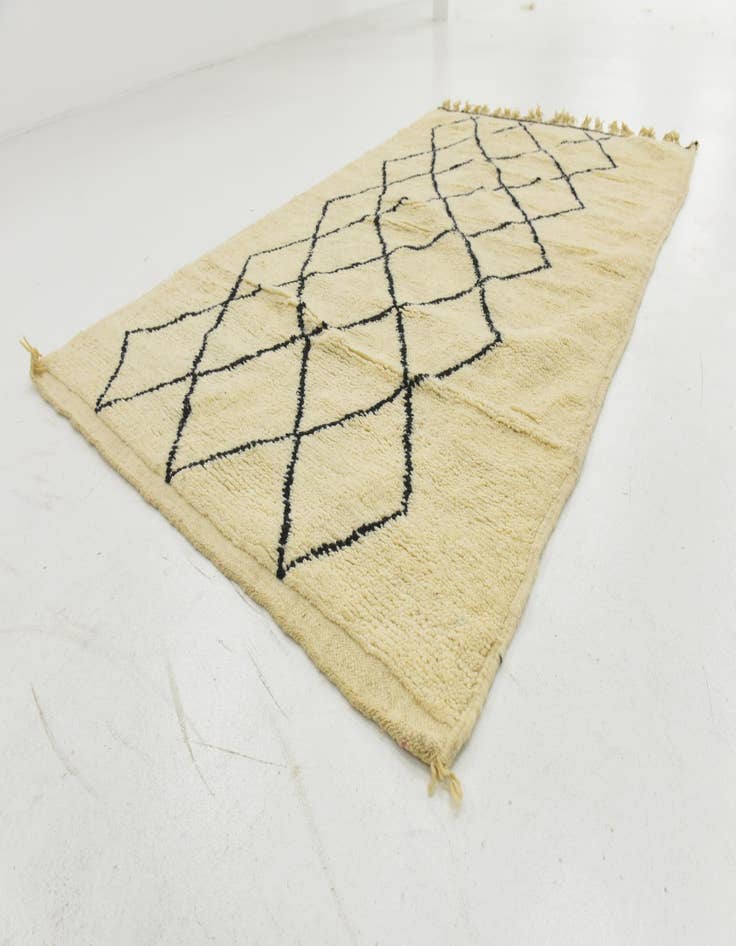 Detail image of  4' 11 x 8' 4  Hand Knotted Moroccan Wool Rug