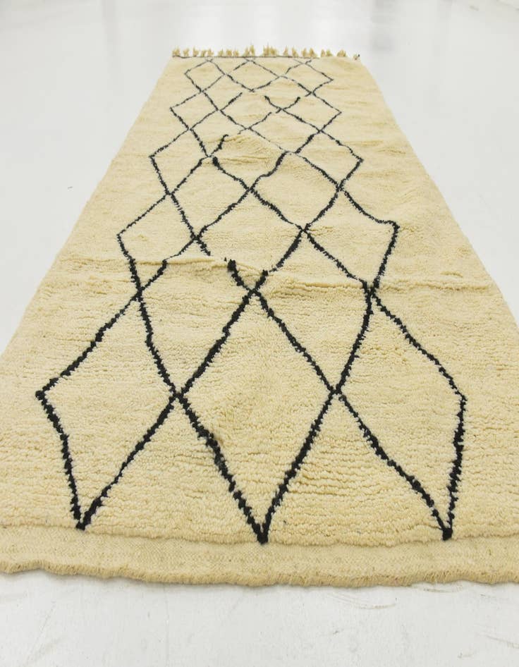 Detail image of  4' 11 x 8' 4  Hand Knotted Moroccan Wool Rug