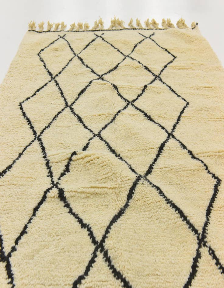 Detail image of  4' 11 x 8' 4  Hand Knotted Moroccan Wool Rug