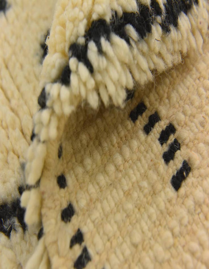 Detail image of  6' 3 x 9' 8  Hand Knotted Moroccan Wool Rug