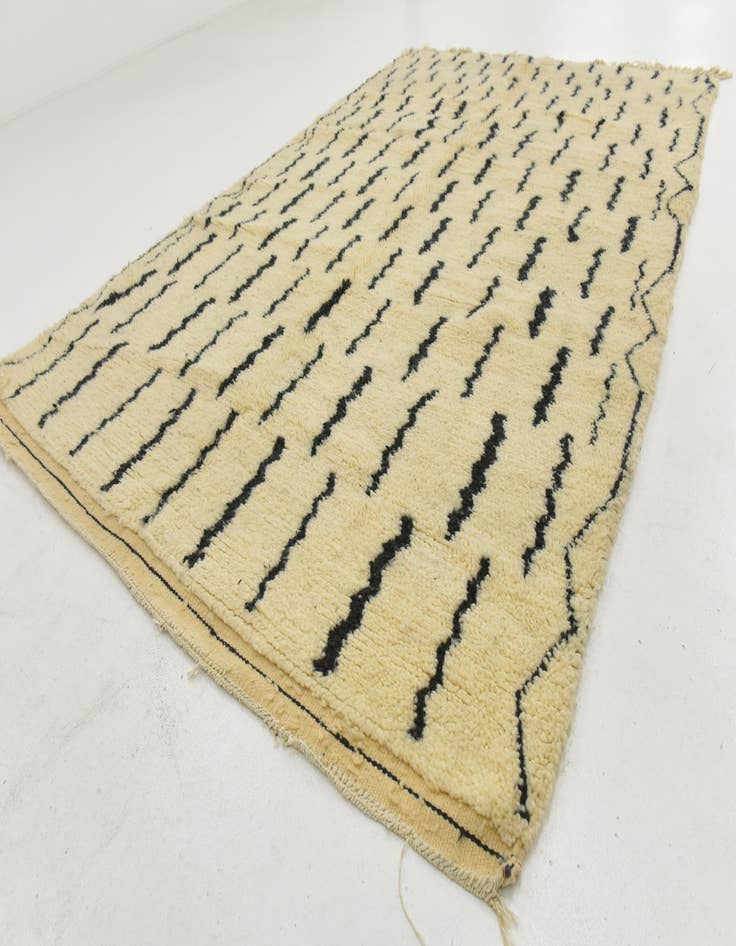 Detail image of  6' 3 x 9' 8  Hand Knotted Moroccan Wool Rug