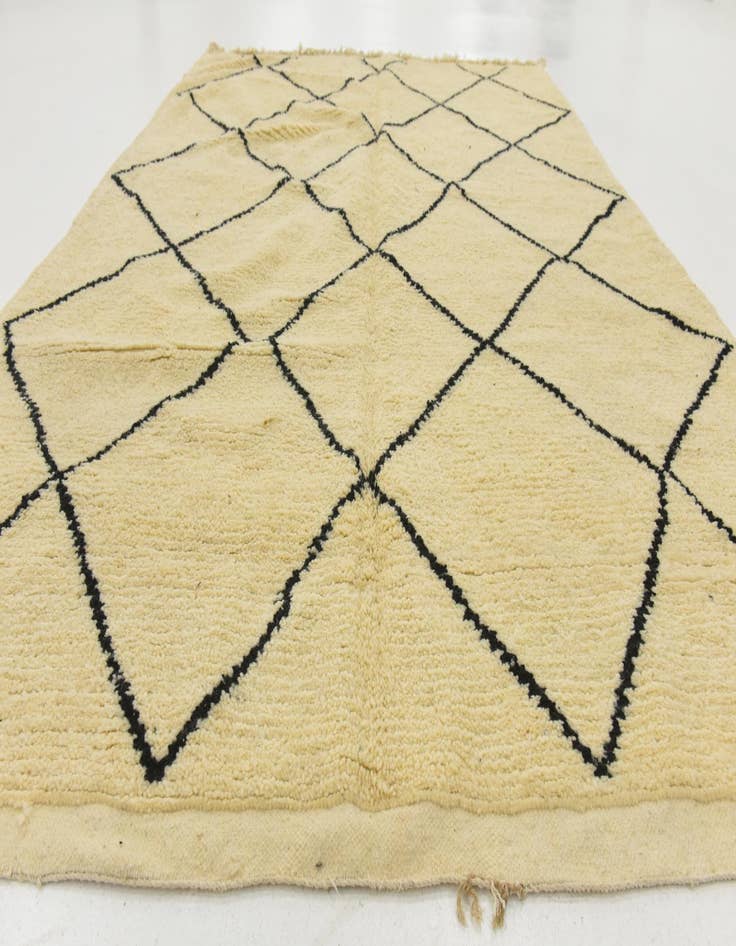 Detail image of  6' 5 x 9' 5  Hand Knotted Moroccan Wool Rug