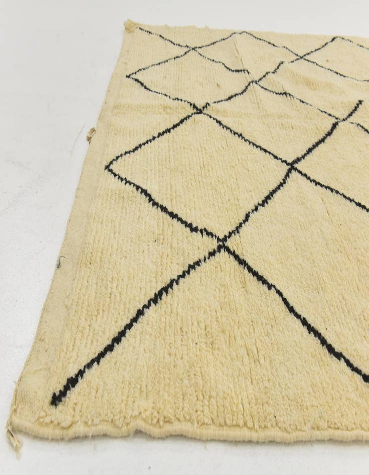 Detail image of  6' 5 x 9' 5  Hand Knotted Moroccan Wool Rug