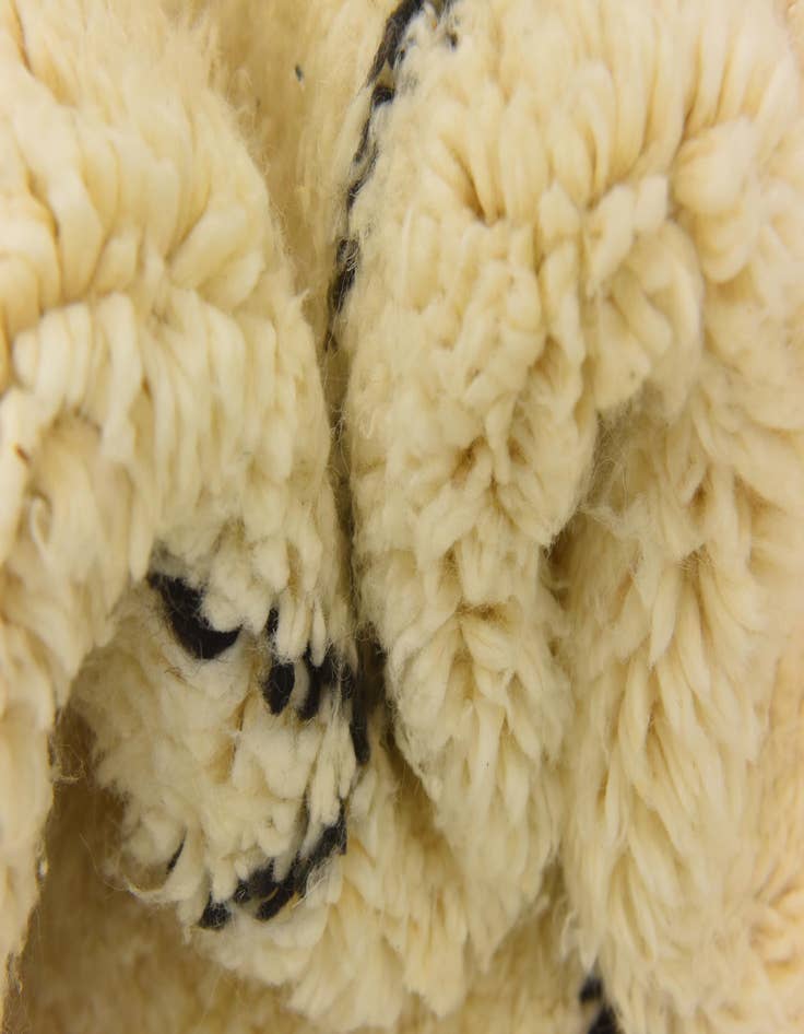 Detail image of  6' 7 x 9' 7  Hand Knotted Moroccan Wool Rug