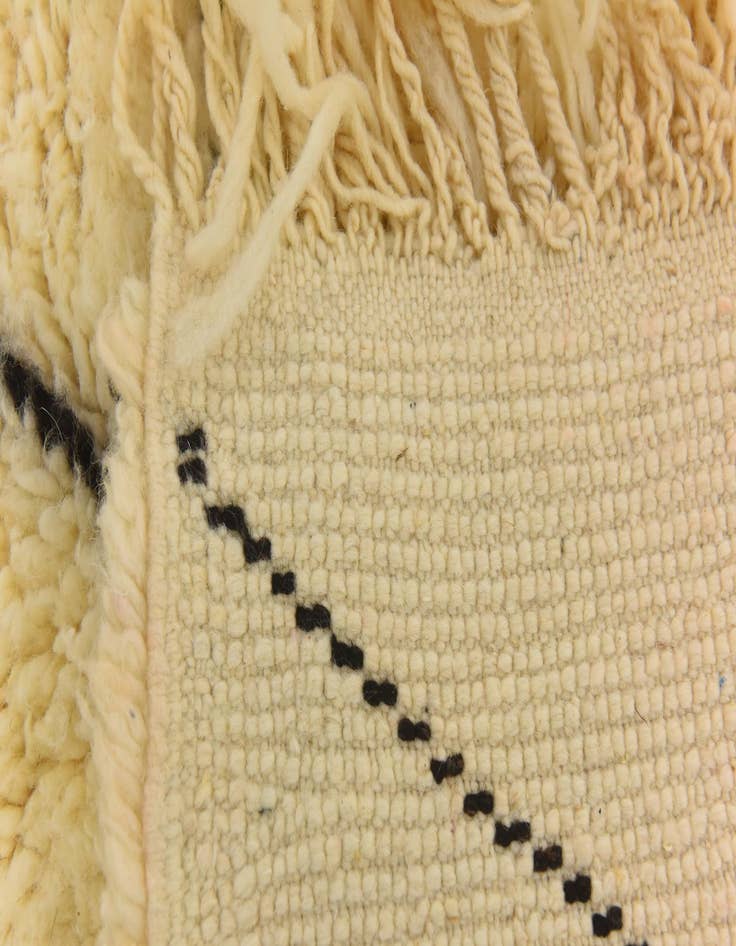 Detail image of  6' 7 x 9' 7  Hand Knotted Moroccan Wool Rug