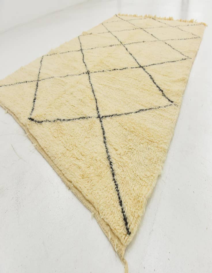 Detail image of  6' 7 x 9' 7  Hand Knotted Moroccan Wool Rug