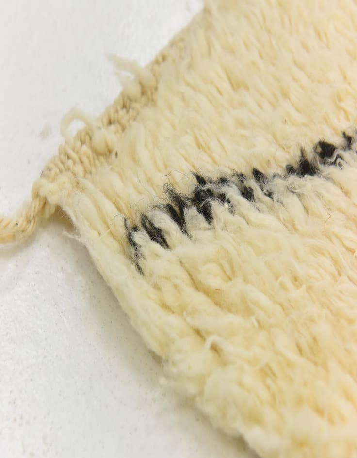 Detail image of  6' 7 x 9' 7  Hand Knotted Moroccan Wool Rug