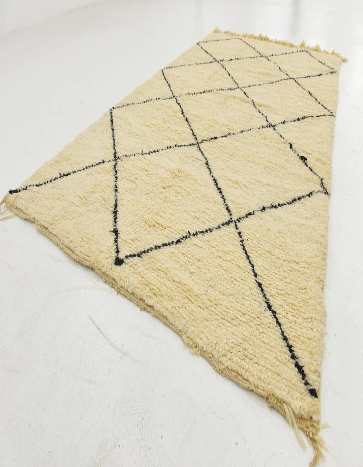 Detail image of  4' 10 x 8' 5  Hand Knotted Moroccan Wool Rug