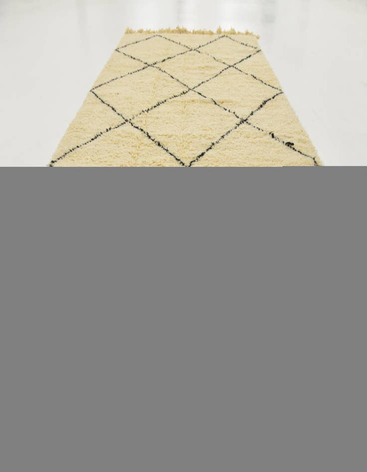 Detail image of  4' 10 x 8' 5  Hand Knotted Moroccan Wool Rug