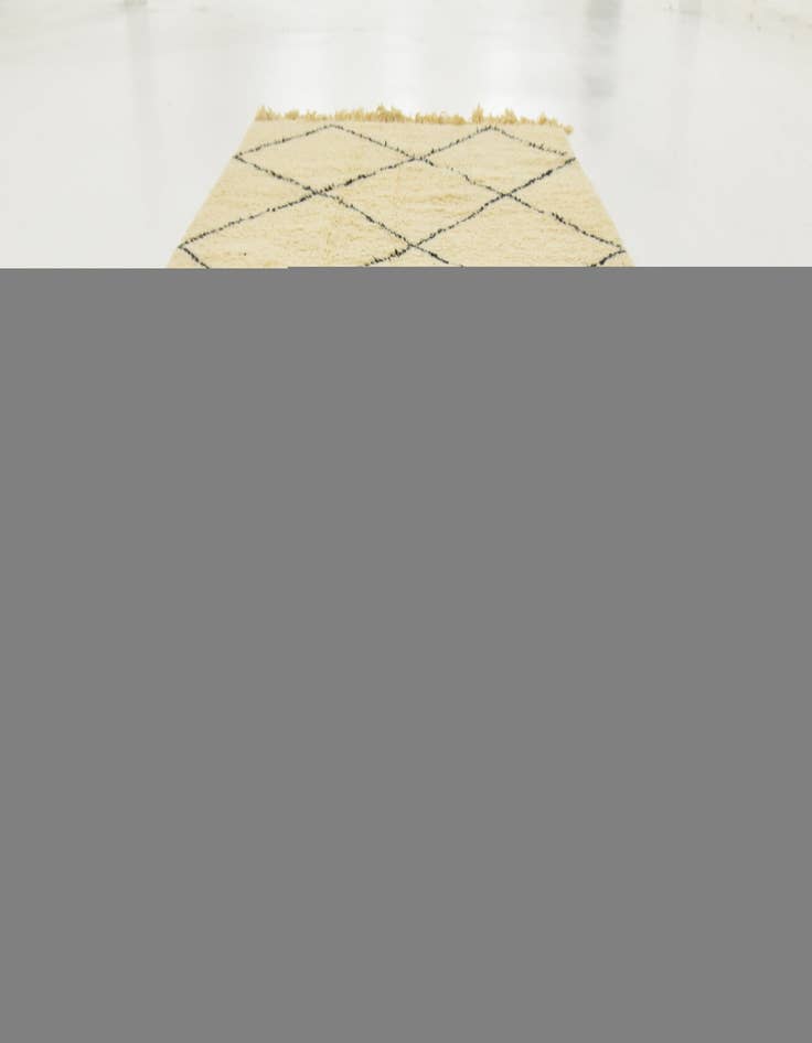 Detail image of  4' 10 x 8' 5  Hand Knotted Moroccan Wool Rug